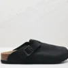Cork Sole Summer Leather Slides Sandals