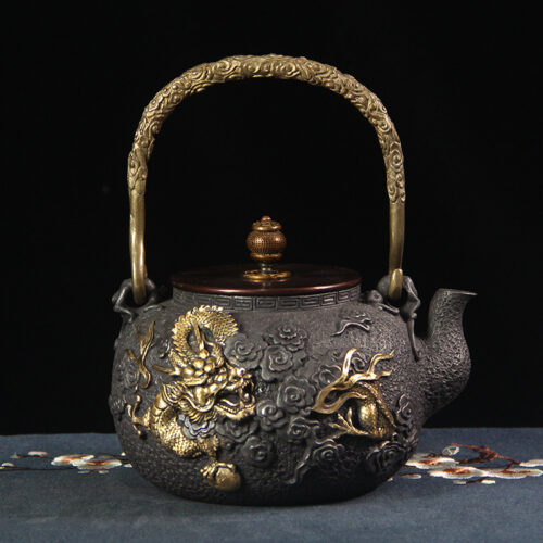 Household Ancient Chinese Cast Iron Tea Kettle