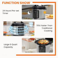 9 In 1 Electric Pressure Cooker, Warmer & Sterilizer, Saute, Slow Cooker, Rice Cooker, Multi-Functional Smart Pot